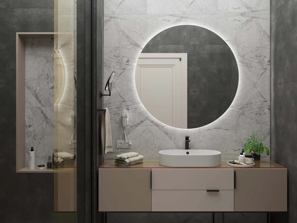 Specchio rotondo con illuminazione LED C3