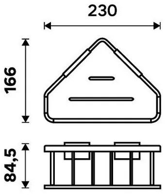 NIMCO Ki-14003-B-90 - Mensola a muro per doccia KIBO opaco nero/bianco