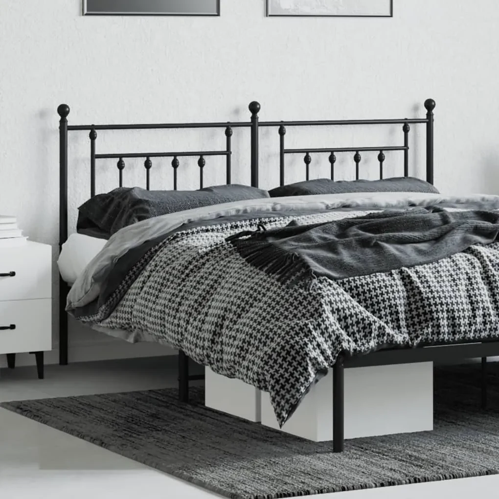 Testiera in metallo nero 180 cm