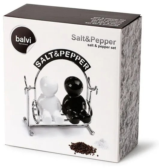 Saliera e pepiera con supporto Salt &amp; Pepper - Balvi