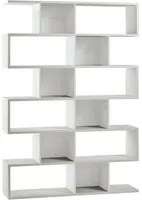 Libreria modulare 6 piani 150x37x215H cm in kit colore Ossido bianco