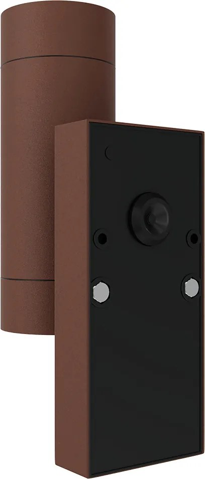 Applique Bidirezione GU10 con Sensore Crepuscolare IP65 - Corten