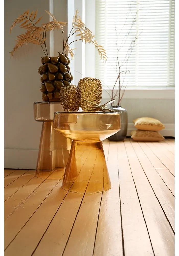 Tavolino rotondo in vetro ø 37 cm Dakwa - Light &amp; Living