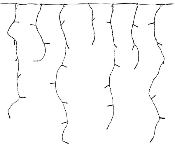 Nedis CLLC180- Tenda di Natale per esterni LED 180xLED/7 funzioni 10,9m IP44 bianco caldo