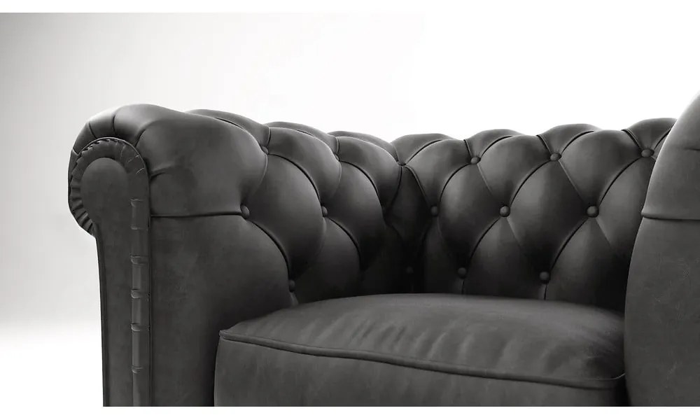 Poltrona in velluto antracite Cambridge - Ropez