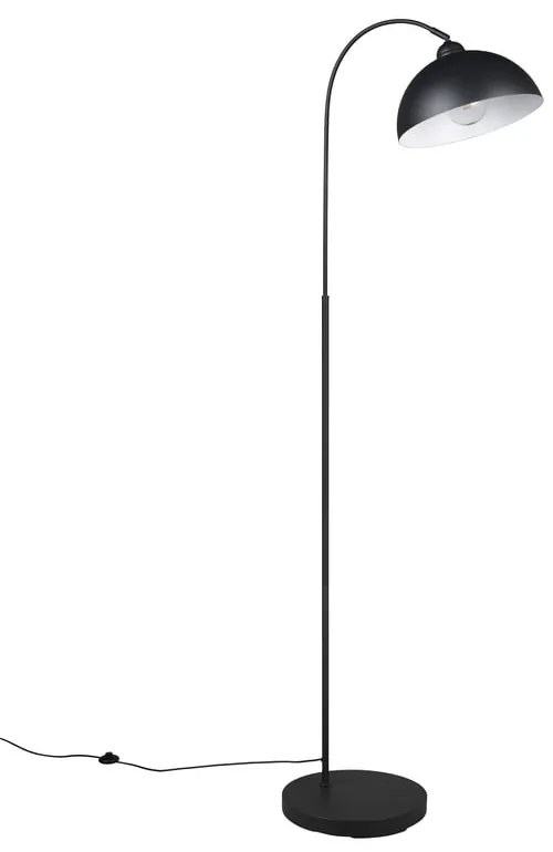 Lampada da terra nera con paralume in metallo (altezza totale 170 cm) Sierra – Trio