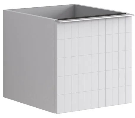 Mobile da bagno da fissare sotto lavabo L 40 x H 40 x P 45.5 cm bianco laccato, 2 cassetti Pixel grid
