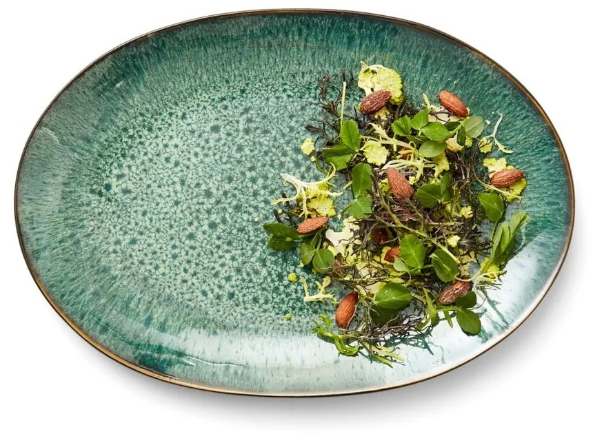 Piatto da portata verde/nero in gres Gastro Green/Black – Bitz