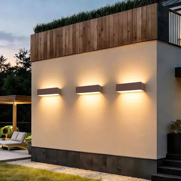 Brilagi - Lampada da parete per esterni LED DONNANI/12W/230V 30 cm marrone IP44
