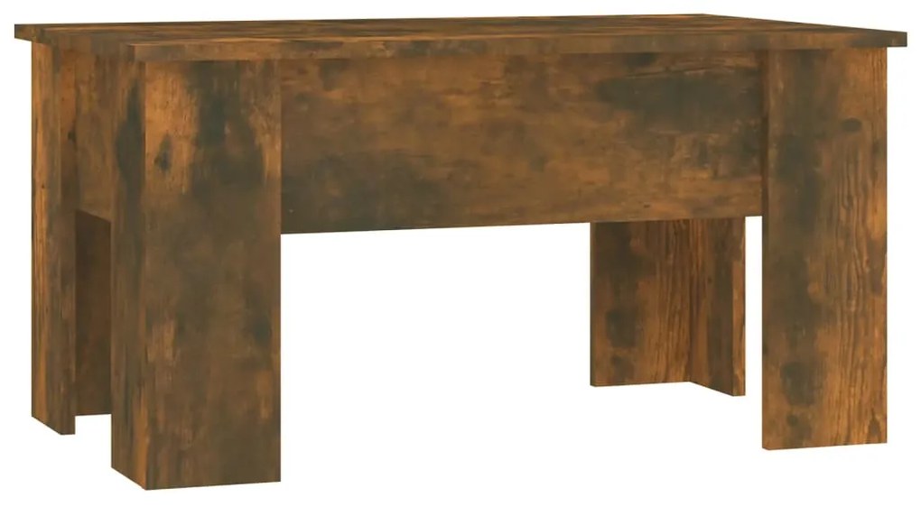 Tavolino da salotto rovere fumo 79x49x41cm in legno multistrato