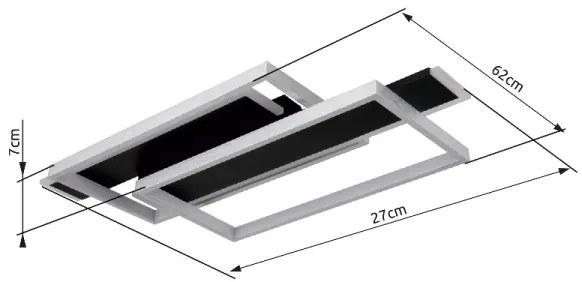 Globo 67187-40 - Plafoniera LED FINNLEY LED/40W/230V 62x27 cm