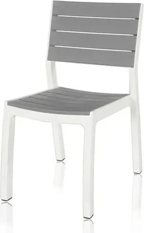 Set Da Pranzo Tavolo Allungabile 100x162/240 Con 6 Sedie In Resina Harmony Keter Grigio