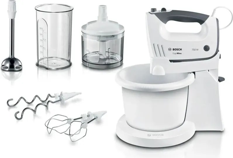 Bosch MFQ37490 Sbattitore ErgoMixx 750 W Bianco, grigio
