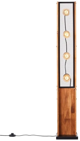 Brilliant - Lampada da terra CALANDRA 4xE27/42W/230V in pino