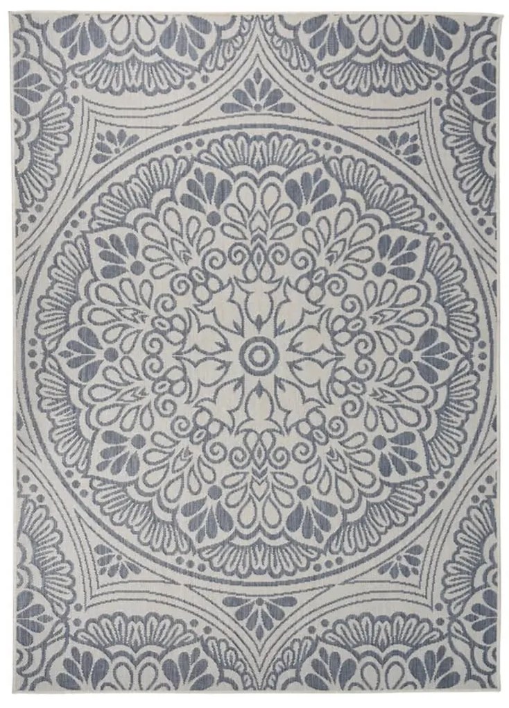 Tappeto Da Esterni A Tessitura Piatta 200x280 Cm Motivo Blu /