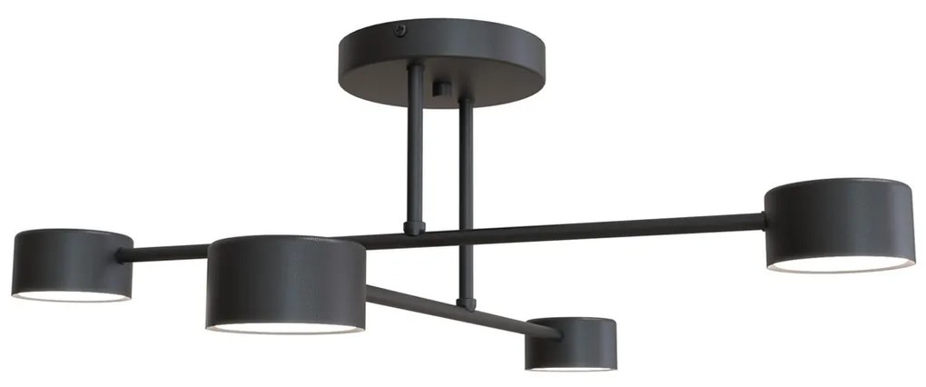 Lampada da soffitto in acciaio HALO 4 bianco/nero 4xGX53