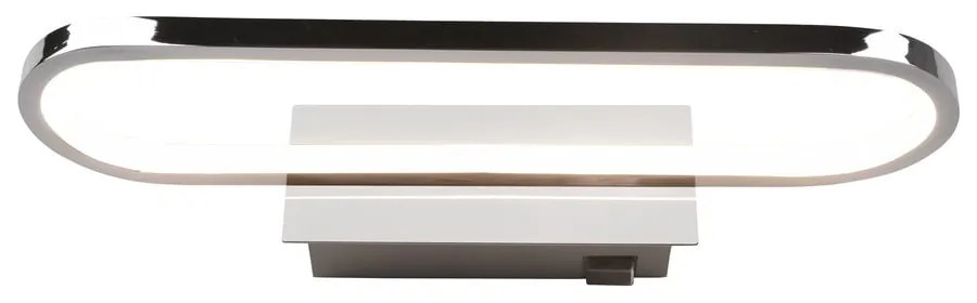 Lampada da parete a LED in argento lucido (lunghezza 40 cm) Gianni - Trio