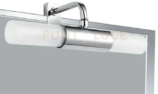 Applique da bagno fissaggio su specchio roby cromo 2 luci attacco g...