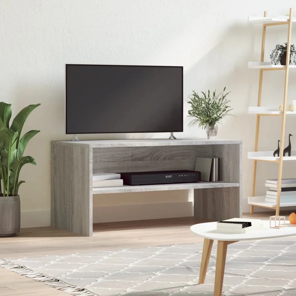 Mobile Porta Tv Grigio Sonoma 80x40x40 Cm İn Legno Multistrato /