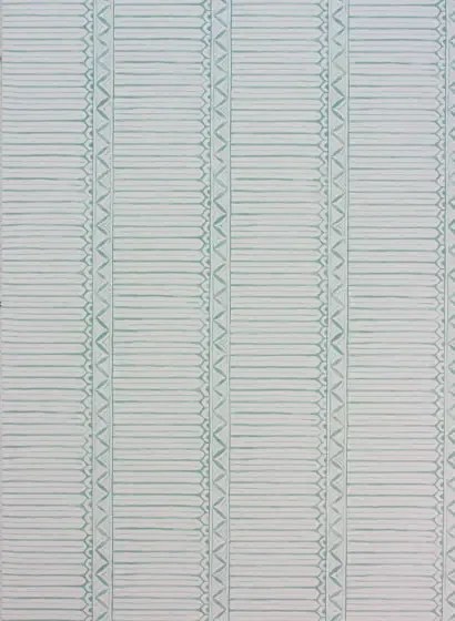 Nina Campbell Carta da parati Domiers - Aqua/ Ivory