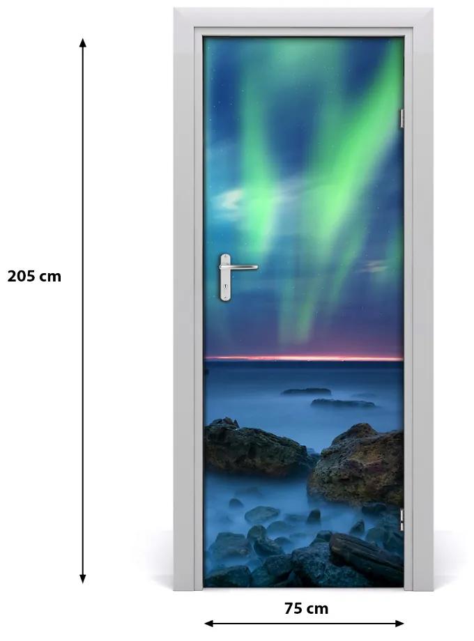 Adesivo per porta Aurora boreale 75x205 cm