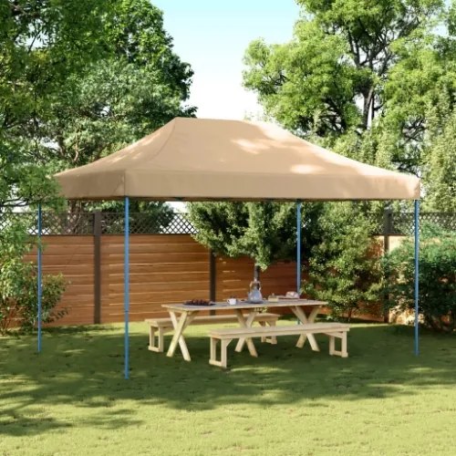 Tenda da Festa Pieghevole Pop-Up Beige 440x292x315 cm