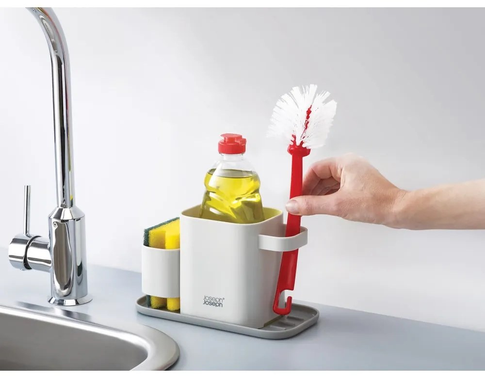 Scaffale in plastica grigia per detersivi Duo - Joseph Joseph