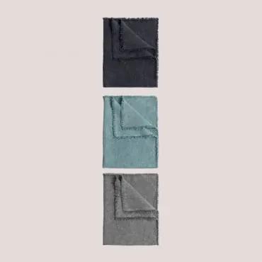 Set di 3 asciugamani da cucina in cotone Sategui Multicolore Classic - Sklum
