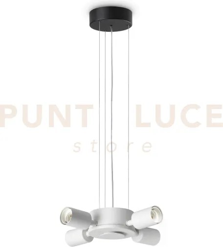 Sospensione per set up 4 luce attacco e27 nero