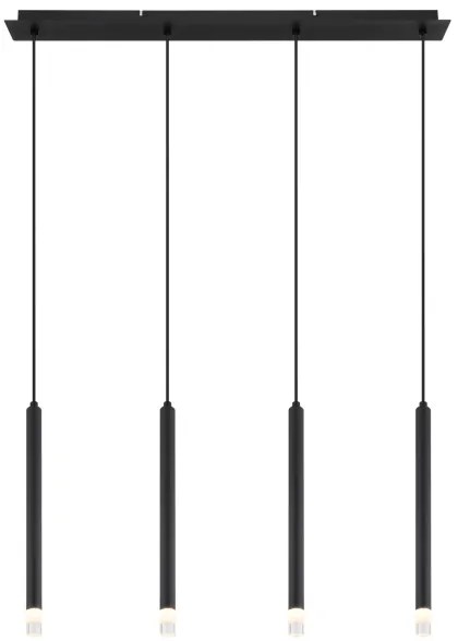 Globo 15629-4 - Lampadario a sospensione con filo BLAKE 4xG9/4W/230V nero