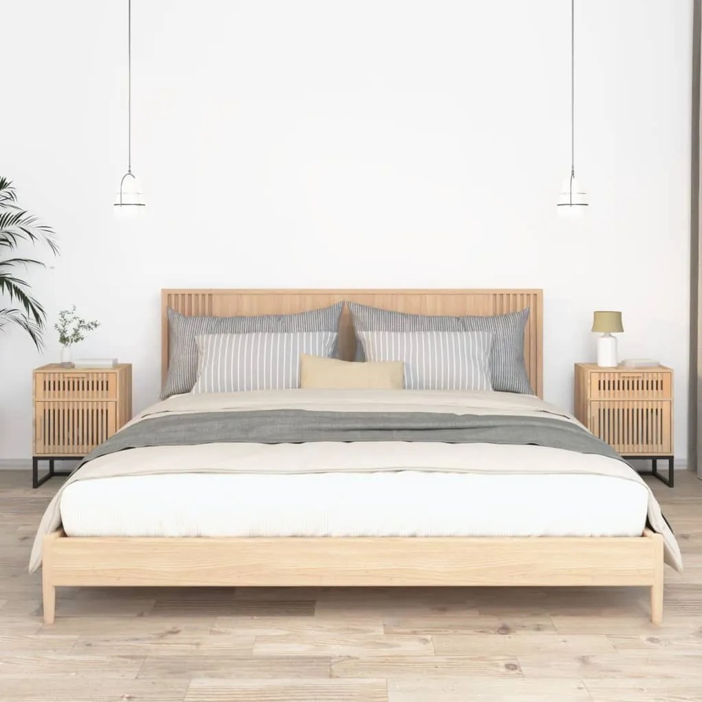 Comodini 2 Pz 40x30x55,5 Cm Legno Multistrato E Ferro /