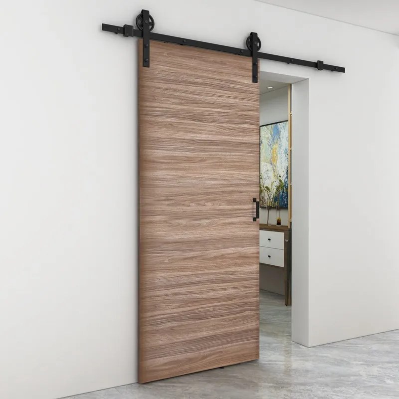 Porta scorrevole Foret in mdf marrone, L 92.5 x H 211.5 cm, con binario Rodeo Reversibile