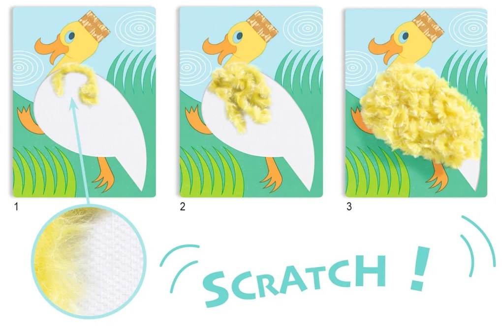 Gioco creativo - Lana e velcro - animali con berretti