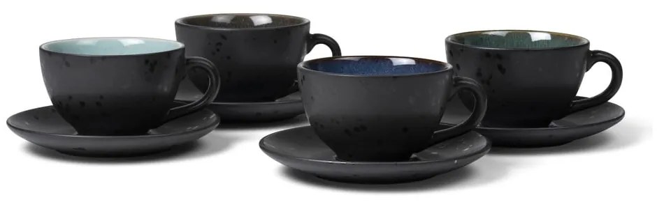 Tazzine in set nere/blu scuro in ceramica 4 pz 240 ml Gastro Black/Mix – Bitz
