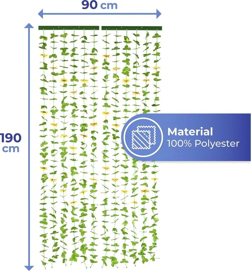 Tenda gialla/verde alla porta 90x190 cm Sunflowers – Maximex