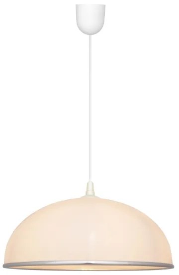 Lampadario su fune CIRCLE 1xE27/15W/230V bianco