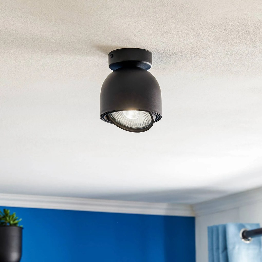 Argon Faretto da soffitto Gina, orientabile, nero