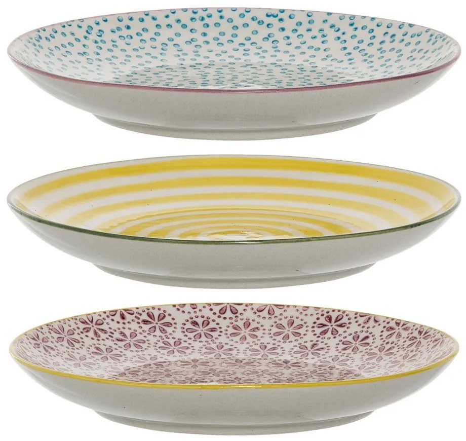 Set di 3 piatti da dessert in gres, ø 16 cm Patrizia - Bloomingville