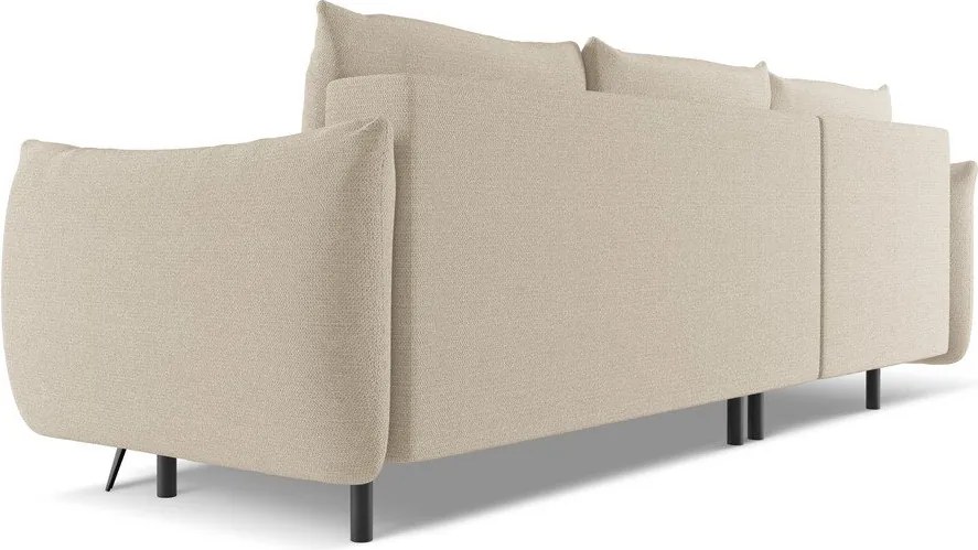 Divano angolare beige (con penisola a sinistra) Malie – Makamii