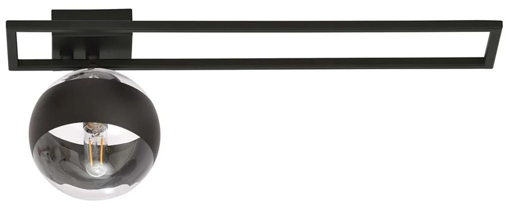 Plafoniera Moderna Andromeda Acciaio Nero 1 Luce E14 Ip20
