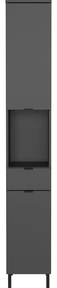 Mobile per bagno color antracite alto e stretto 30x190 cm Arcena – Germania