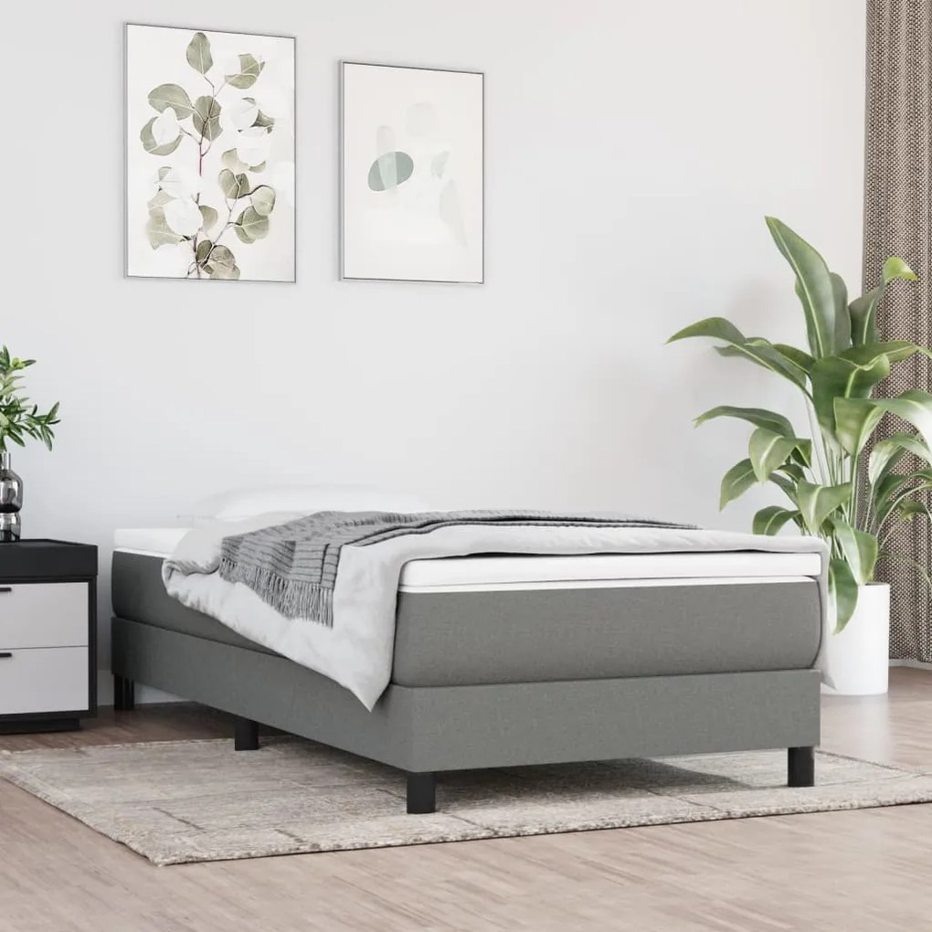 Materasso A Molle Insacchettate Grigio Scuro 90x190x20 Cm /