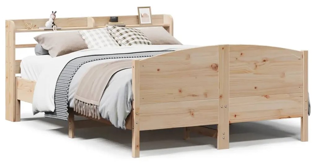 Letto senza materasso 140x190 cm in legno massello di pino