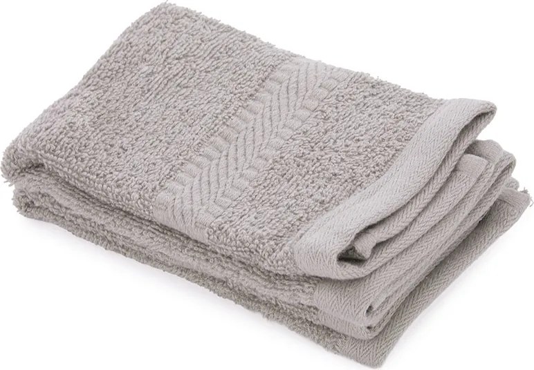 Set 2 lavette 30x30 cm cotone Basik grigio