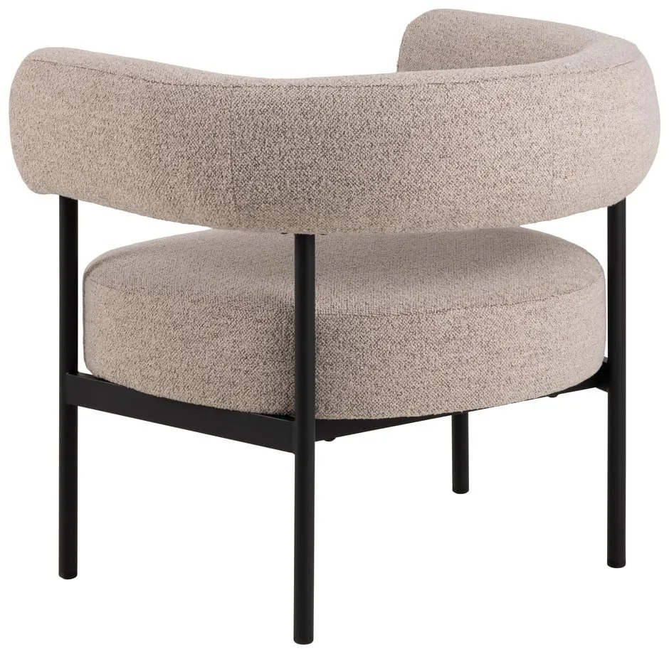 Poltrona beige con rivestimento in bouclé Oakfield – Actona