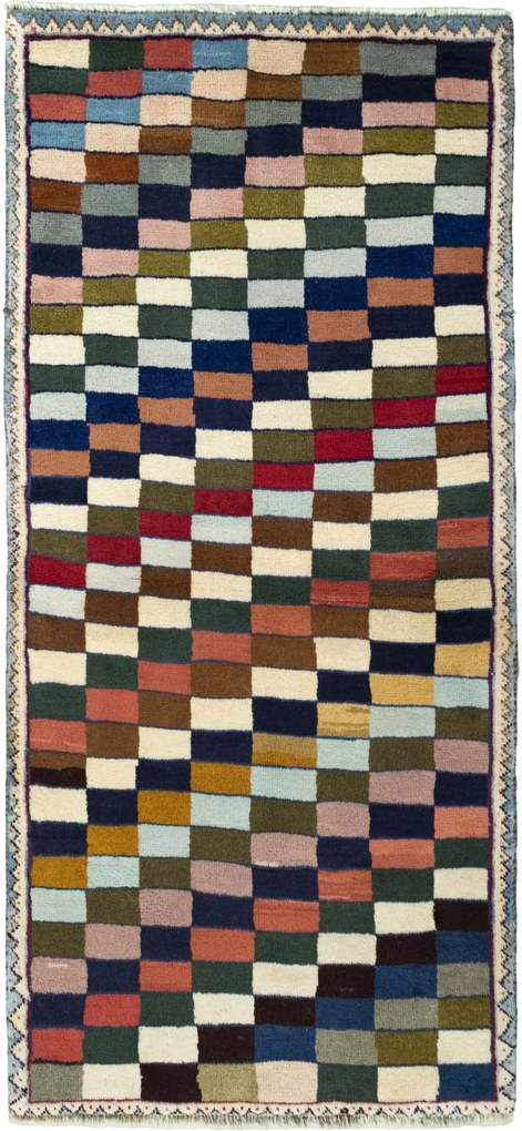 Gabbeh Tappeto 90x190 (Iran) Annodato A Mano