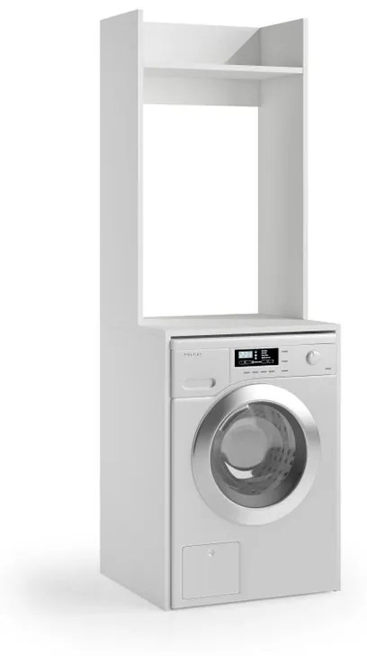 Mobile lavanderia Laundry EL126 in truciolare bianco P 58 x L 65 x H 195 cm