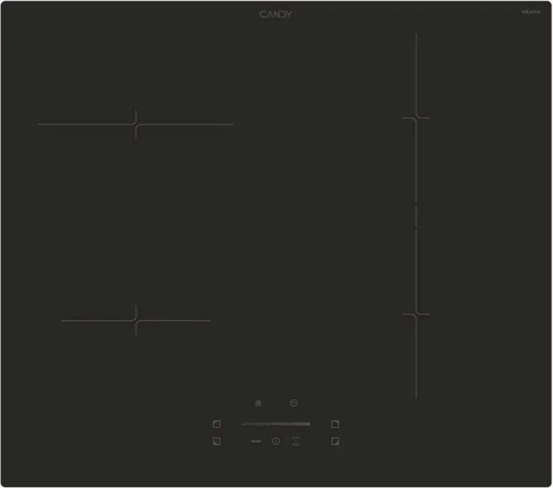 CTP643C/YEP Piano Cottura Induzione 4 Fornelli 59cm Da Incasso Nero - Candy