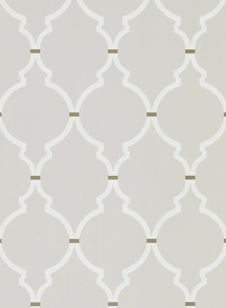Sanderson Carta da parati Empire Trellis - Silver/ Calico