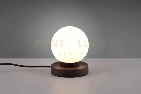 Prinz ii lamp. marrone c/sfera h 15